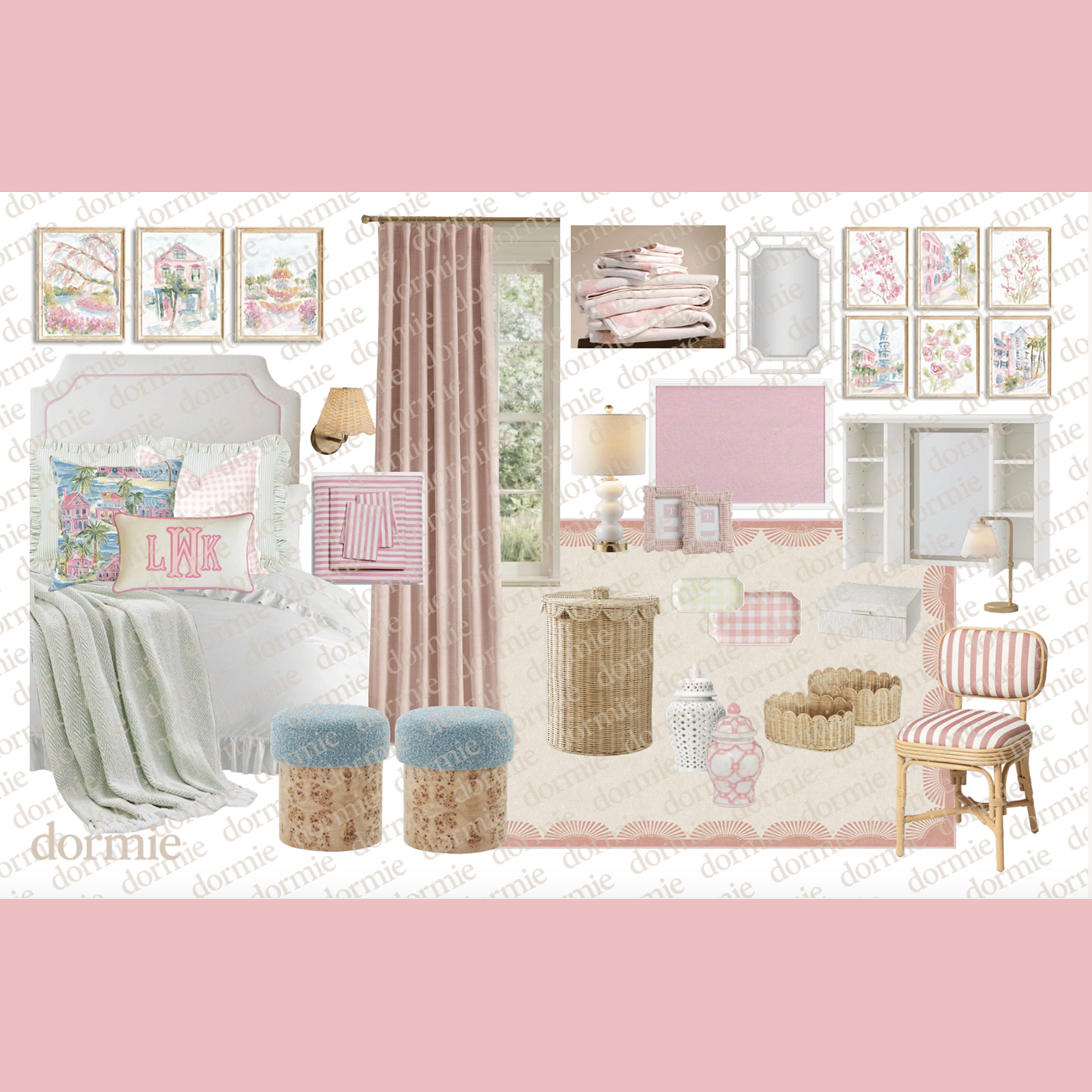 The Georgia Dorm Room Mood Board: Polished, Playful & Southern Charm ...